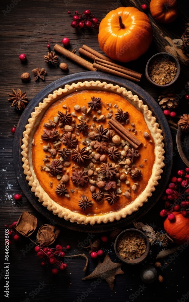 Autumn pumpkin pie