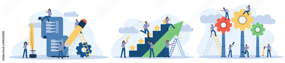 Man and woman vector business reward Man and woman vector business reward