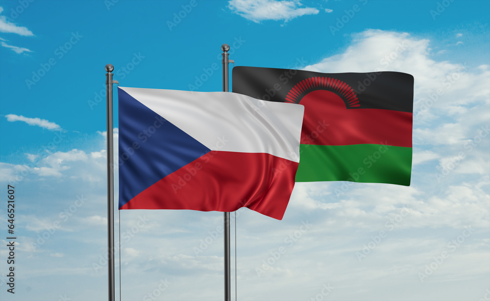 Malawi and Czech Republic flag Malawi and Czech Republic flag
