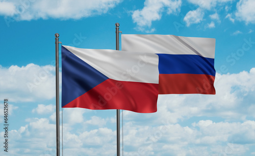 Russia and Czech Republic flag
