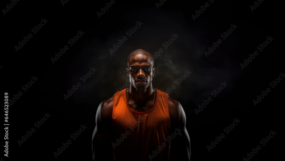 black athlete studio portrait black athlete studio portrait