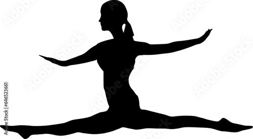 Silhouette einer Ballerina beim Sprung