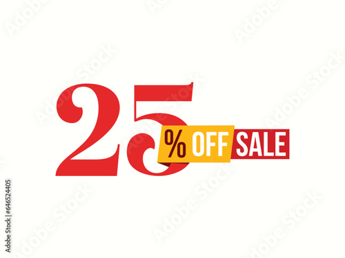 Sale 25% off banners, 25 % Discount offer tags, Old vibe 25% off Coupon offer tag