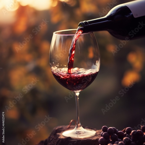 Glass of red wine