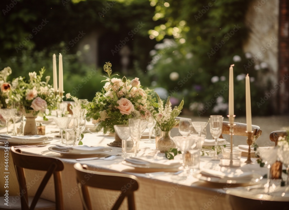 Autumn dinner holiday table Autumn dinner holiday table