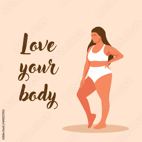 Woman's body. Body positive, beyond stereotypes