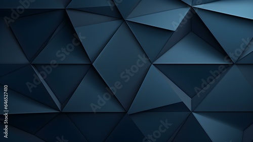 Abstract 3D Background of triangular Shapes in navy Colors. Modern Wallpaper of geometric Patterns 