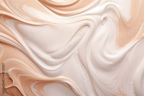 Beauty tinted cream texture. Skincare cosmetics background. Generative AI