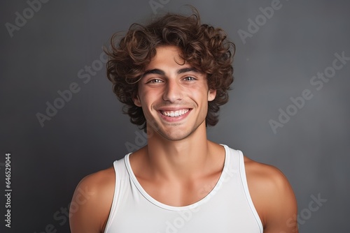 Young and attractive man smiling very happy