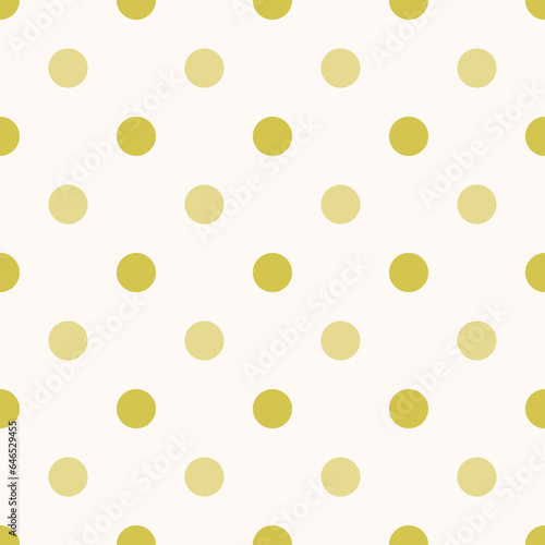 Green Polka Dots Pattern Repeat on white Background