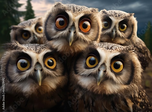 A group of owls © cherezoff