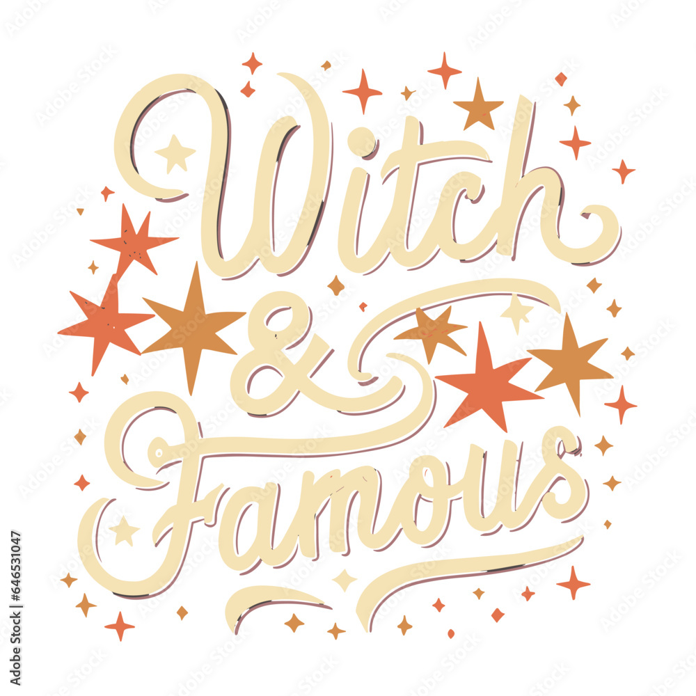 Witch And Famous Distressed Retro Typography