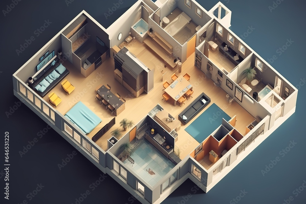 collage of house. Generative AI collage of house. Generative AI