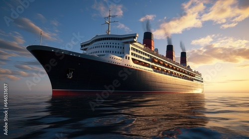 grandeur of marine transport featuring majestic ocean liners, cargo vessels, and luxurious yachts.