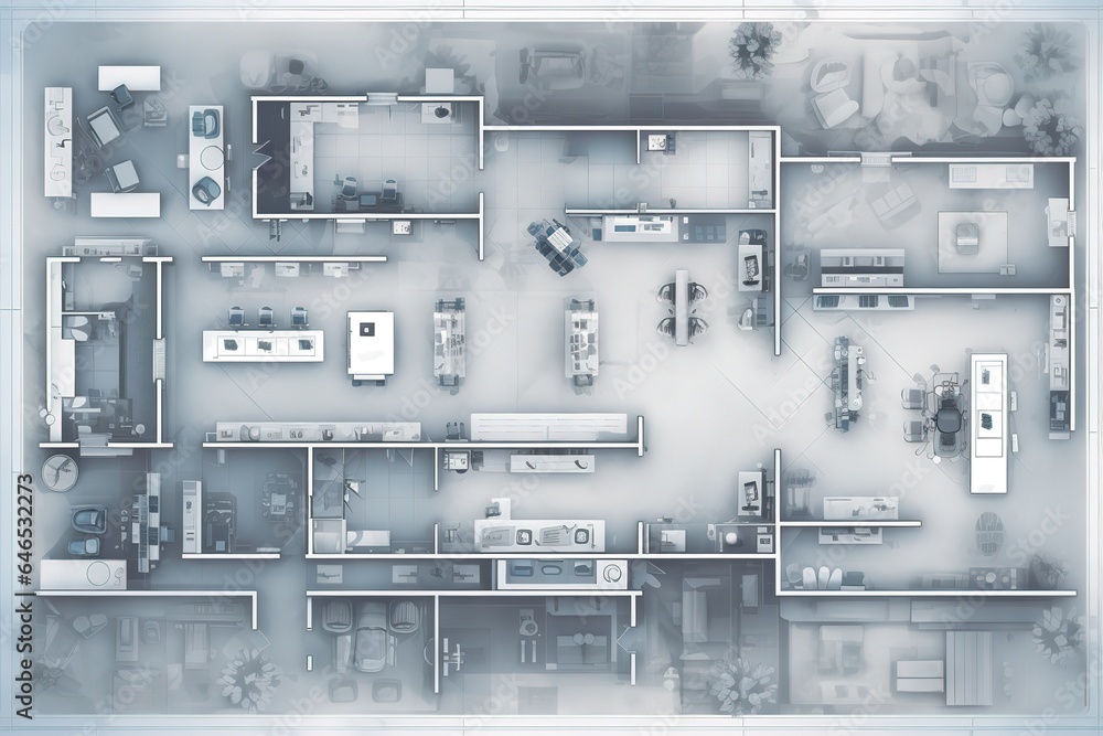 modern house plan. Generative AI modern house plan. Generative AI
