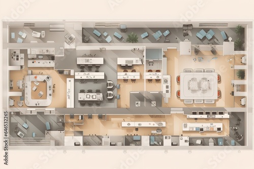 Wallpaper Mural modern house plan. Generative AI Torontodigital.ca