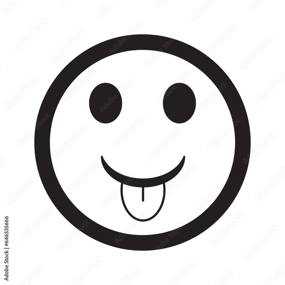 Fototapeta premium Emoji face reaction icon design