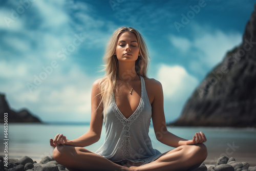 Frau bei der Meditation