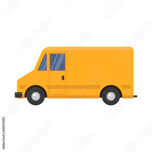 Van icon. Delivery truck. Colored silhouette. Side view. Vector simple flat graphic illustration. Isolated object on a white background. Isolate.