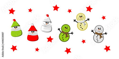 Tapety artystyczne Christmas card with decorative elements vector