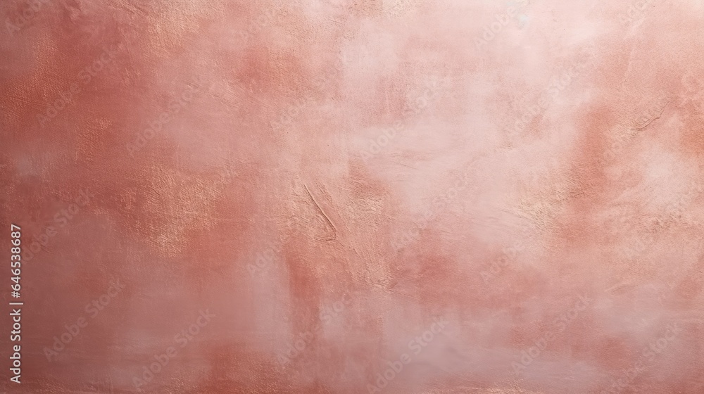 Fototapeta premium abstract grungy rose gold stucco wall background, generative ai