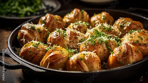 A tray of mouthwatering garlic knots, dusted with parmesan and herbs