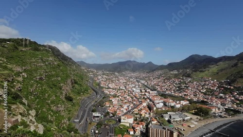 Beautiful view of Machico a charming town in the east of Madeira Island
