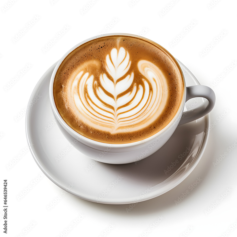 Coffee with a white background, latte, cappuccino, mokka, coffee beans, black coffee, barista Coffee with a white background, latte, cappuccino, mokka, coffee beans, black coffee, barista