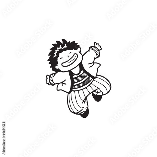 Wallpaper Mural Handdrawn kid illustration, child drawing, cute kid Torontodigital.ca