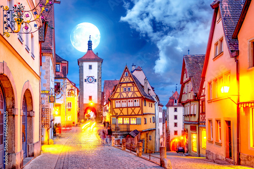 Altstadt  Rothenburg ob der Tauber  Bayern  Deutschland 