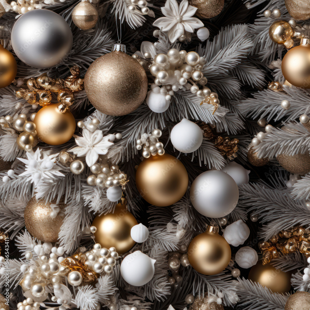 Decorated Christmas Tree background seamless Decorated Christmas Tree background seamless