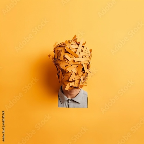 Portrait of a human bust, artistic with universal concepts.