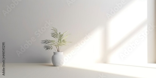 A stylish indoor plant in a white pot against a clean white wall, perfect for minimalist home decor