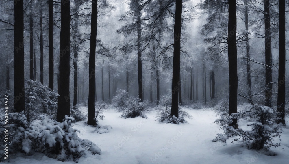 Fototapeta premium Frozen Woods by the Lakeside