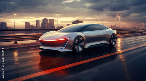 Future Forward: Exploring the Electrifying World of Futuristic Luxury Automobiles, Pioneering Automotive Technology and Transportation. © Ai Studio
