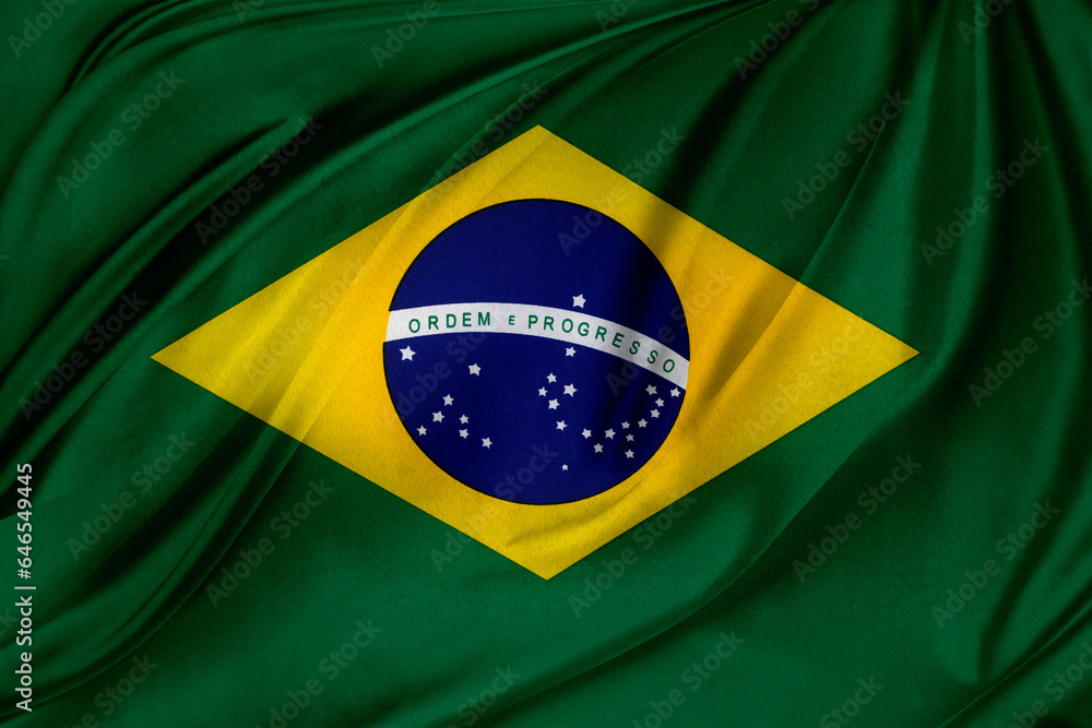 Fototapeta premium Silky Brazilian flag