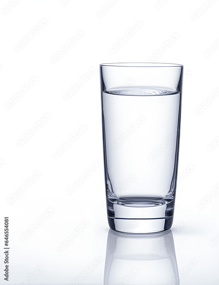 Glass Of Water On A White Background Isolated Glass Of Water On A White Background Isolated