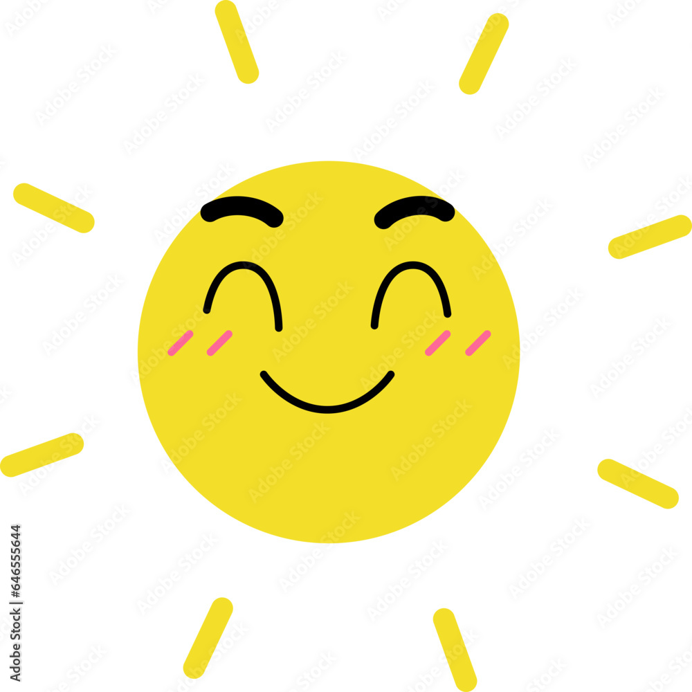 Sun Face Happy Blush Over Smile Sun Face Happy Blush Over Smile