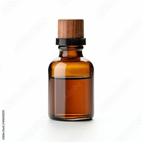Essential Oil Bottle Isolated on White. Generative ai