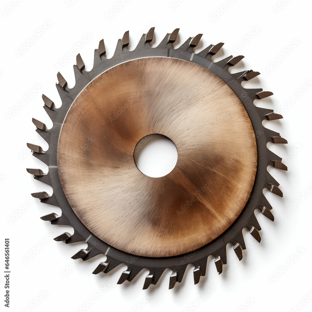 Saw Blade Isolated on White Background. Generative ai Saw Blade Isolated on White Background. Generative ai