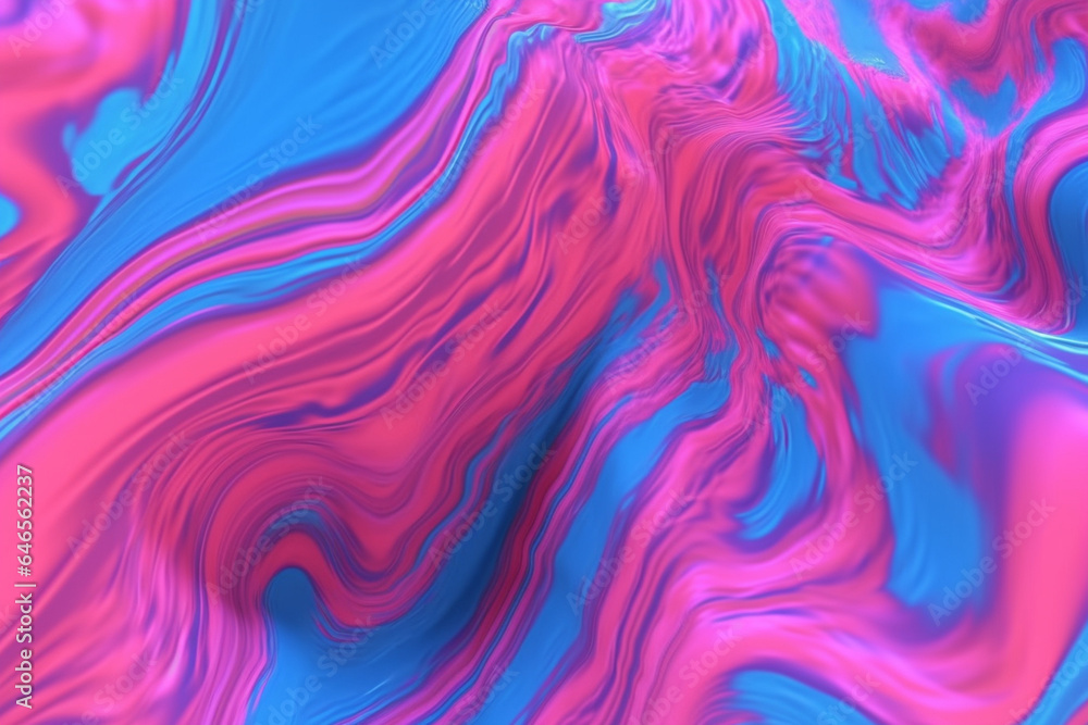 abstract background with waves neon pink and blue