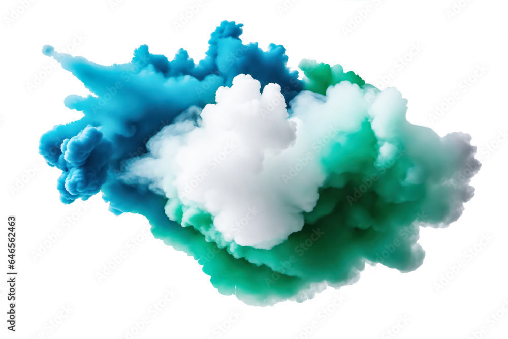 Colorful smoke cloud , transparent PNG. Generative AI Colorful smoke cloud , transparent PNG. Generative AI