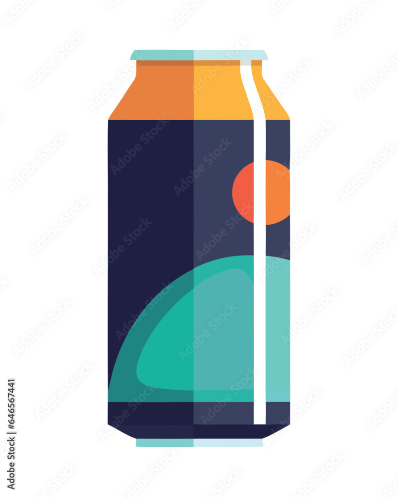 Fototapeta premium Refreshing soda bottle icon on blue wallpaper