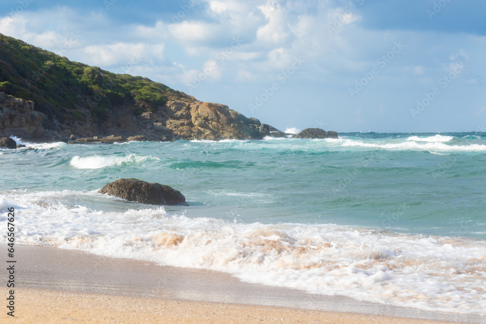 sea, sand, sun in a sparkling air. beautiful holiday scenery sea, sand, sun in a sparkling air. beautiful holiday scenery