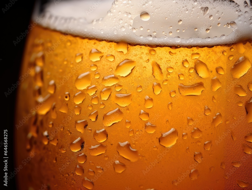 fresh crisp beer in a glass. Generative AI fresh crisp beer in a glass. Generative AI