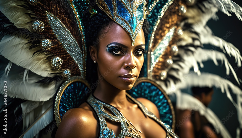 Brazilian Beauty: Captivating Carnival Portrait
