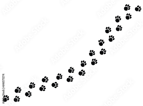 dog or cat animal footprints pattern brush