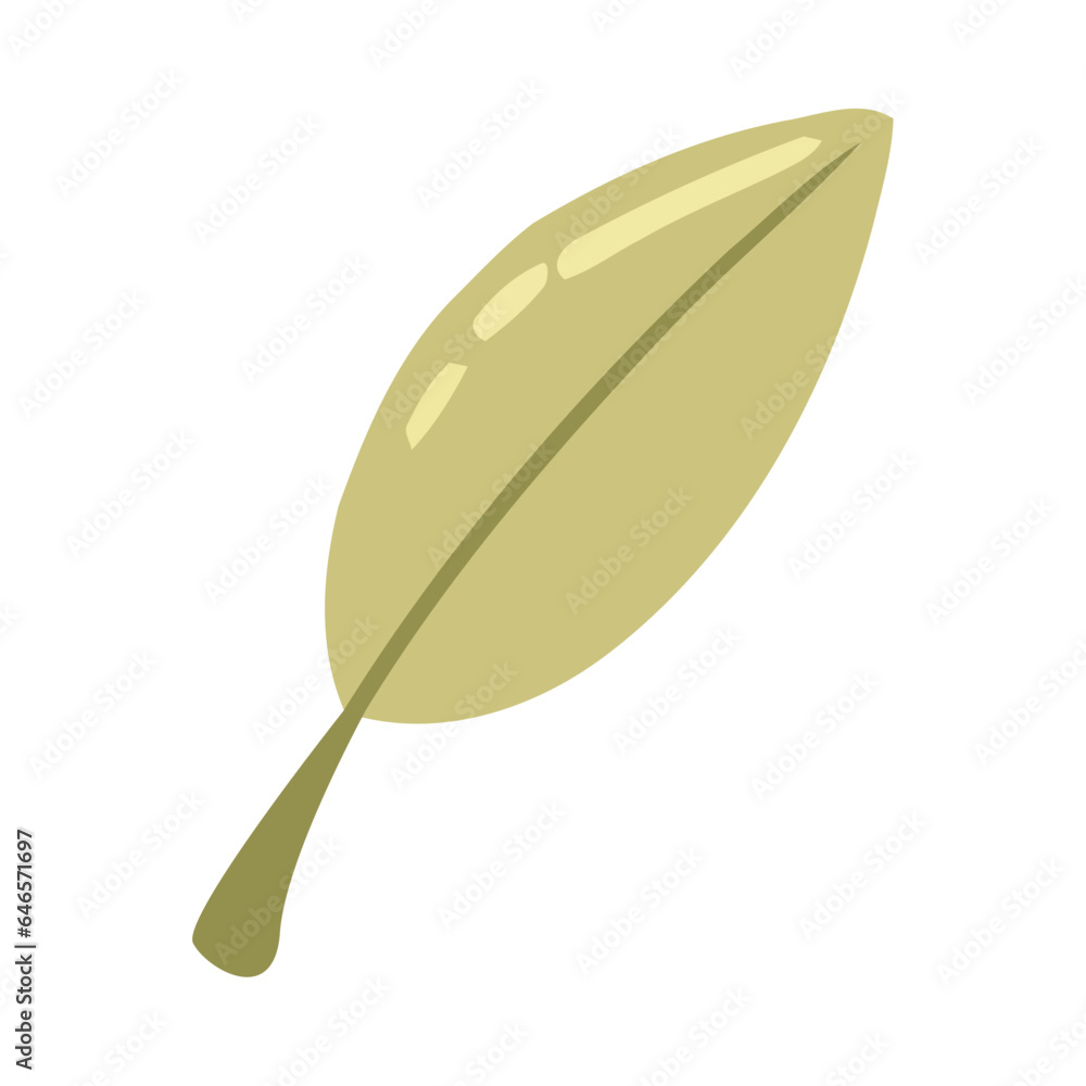 Obraz premium Organic leaf symbol in yellow isolated background