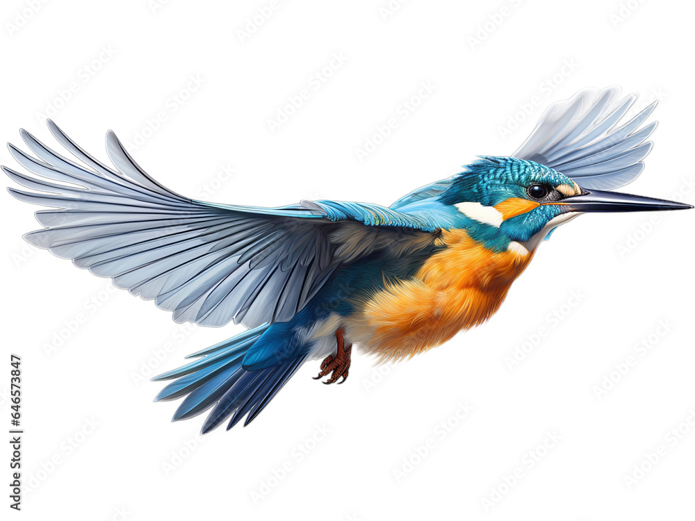 Transparent Kingfisher's Aerial Glide