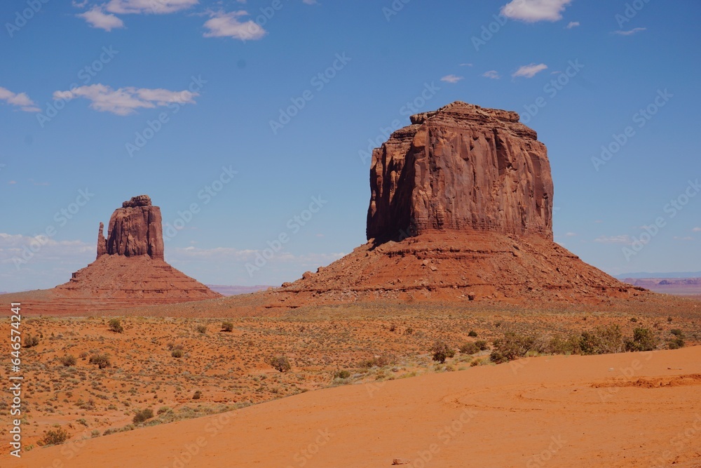 Monument Valley Landscape with Iconic Rock Formations, Arizona Monument Valley Landscape with Iconic Rock Formations, Arizona